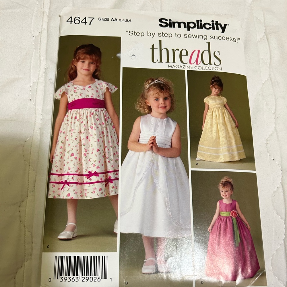 Simplicity Threads Collection Pattern 4647 - Children's Dress Designs